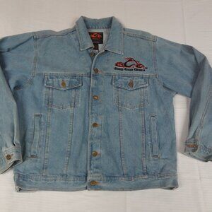 VINTAGE ORANGE COUNTY CHOPPERS 2-SIDED DENIM JACKET MENS LARGE J909